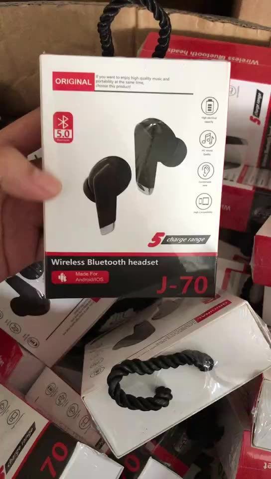 J70 Bluetooth Headset TWS Wireless 5.0 Stereo Half-In-Ear Touch Sports Headset eprolo
