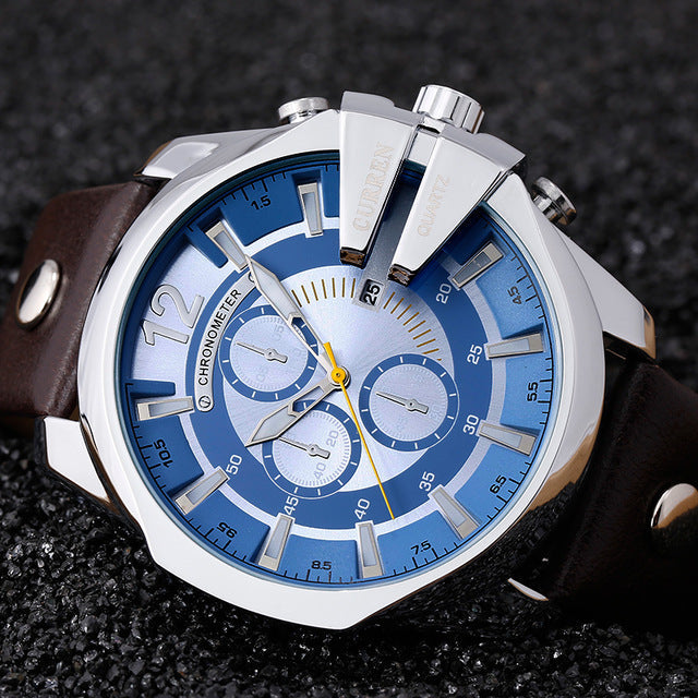 CURREN 8176 Men’s Luxury Leather Sport Watch – Waterproof Quartz Wristwatch eprolo