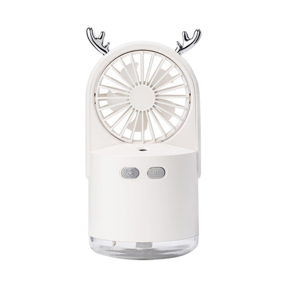 3-in-1 Deer USB Rechargeable LED Desktop Air Humidifier Cooling Fan with 3 Speeds eprolo