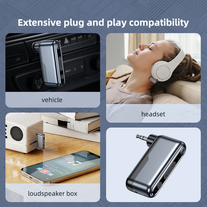 C57 AUX Wireless Audio Receiver Bluetooth 5.3 Adapter, TWS Support, Car Speaker Adapter eprolo