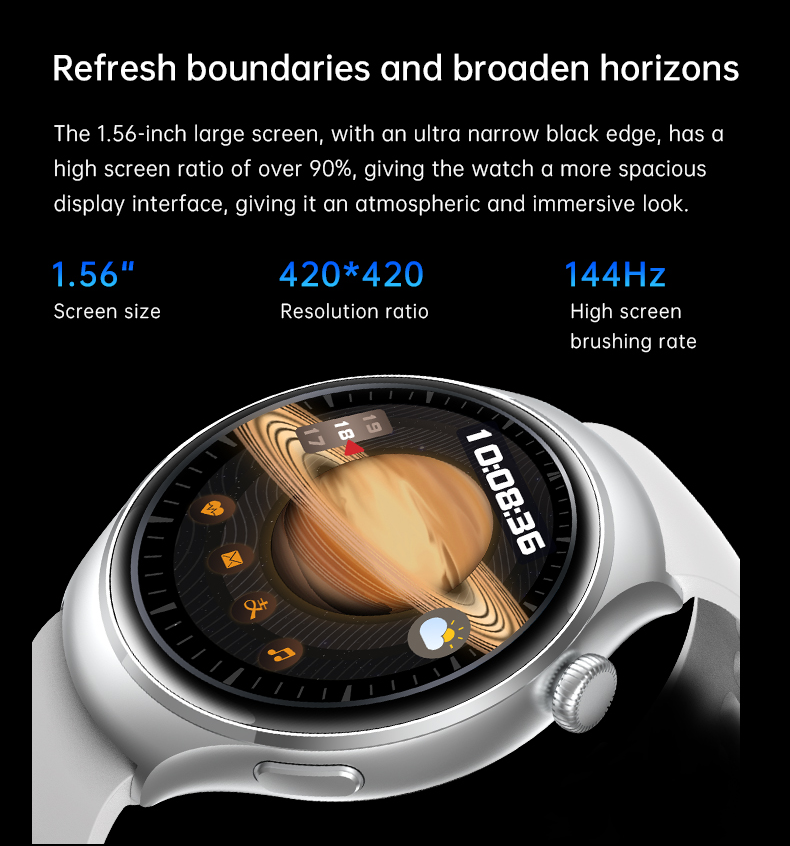GS Watch 4 Smart Bracelet, Full‑Circle AMOLED, NFC, Health & Bluetooth Calls eprolo