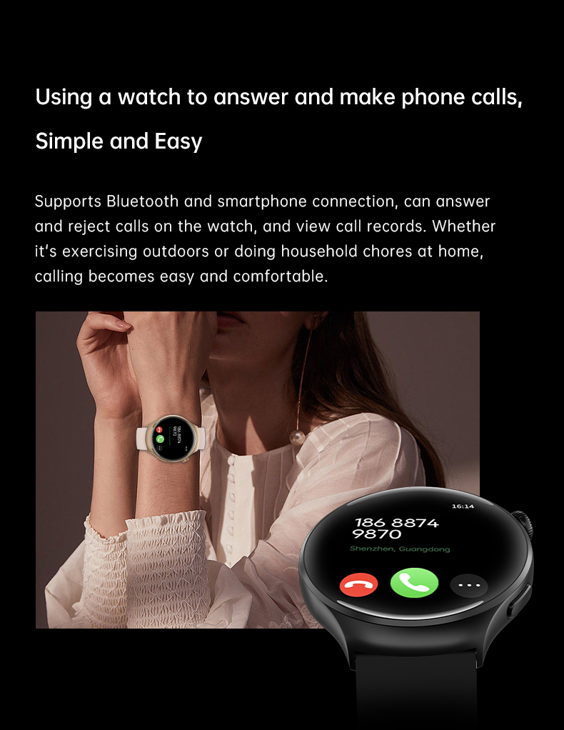 GS Watch 4 Smart Bracelet, Full‑Circle AMOLED, NFC, Health & Bluetooth Calls eprolo