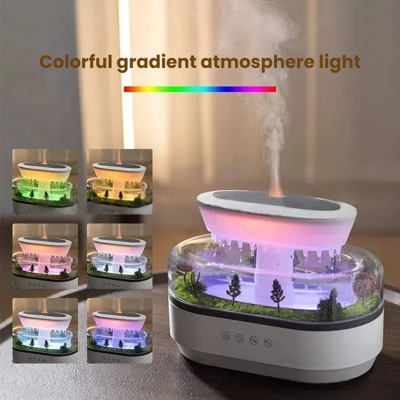 Raindrop Aroma Diffuser with Colorful Night Light, White Noise, and Essential Oil Humidifier eprolo
