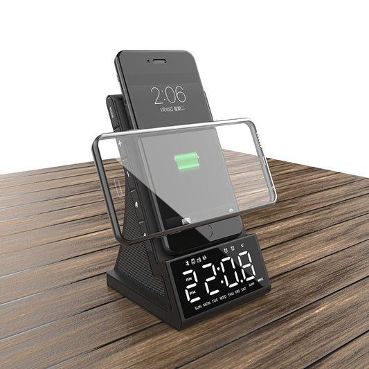 X7 Alarm Clock Bluetooth Speaker 15W Wireless Fast Charger Phone Holder eprolo