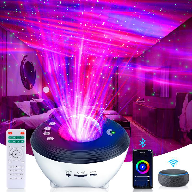 Aurora Atmosphere Light with Bluetooth, White Noise & Star Projection eprolo
