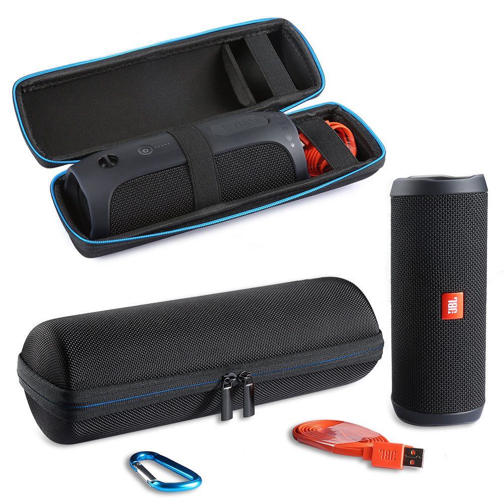 Protective Travel Case for JBL Flip 4 Bluetooth Speaker with Cable Slot eprolo