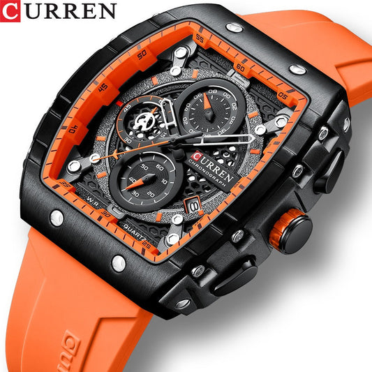 CURREN 8442 Men's Multifunctional Waterproof Chronograph Watch with Calendar & Night Light eprolo