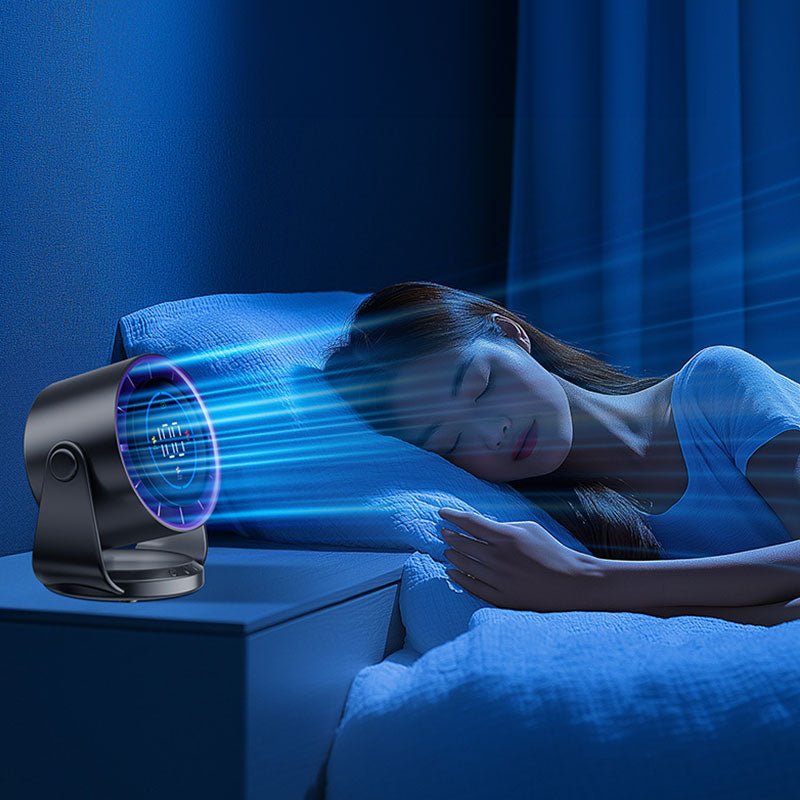 100-Speed High-Speed Circulating Fan, 6-Inch Turbo Desktop Electric Fan with Digital Display, Quiet & Portable eprolo