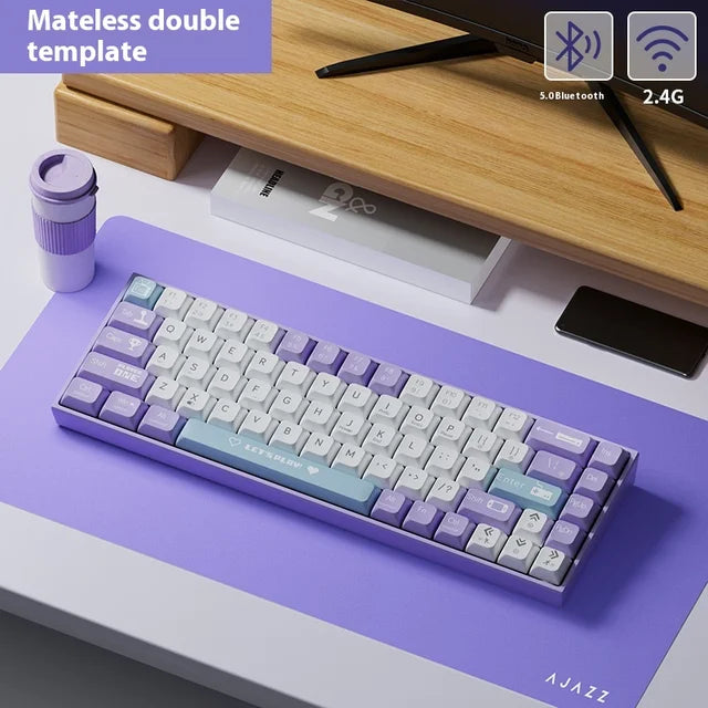 AK680 68-Key Wireless Mechanical Keyboard, Hot-Swappable, Bluetooth/2.4G Dual Mode