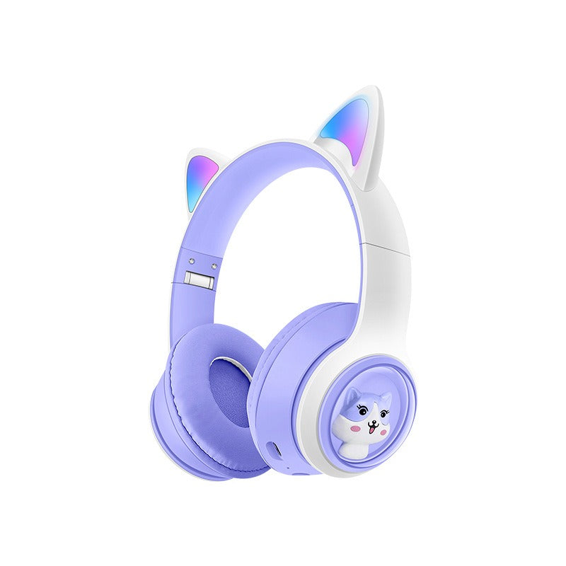 AKZ-07 Luminous Cat Ears Wireless Bluetooth Headset - Subwoofer Gaming Headphones eprolo