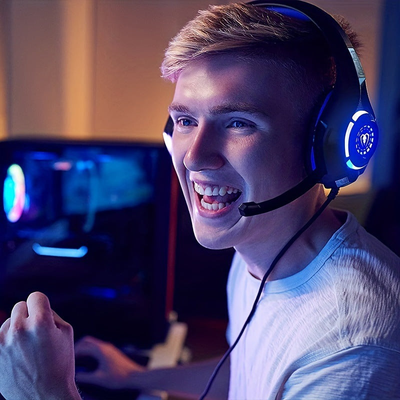 7.1 RGB Gaming Headset, Wired, Noise Cancelling, Stereo Surround Sound, USB eprolo