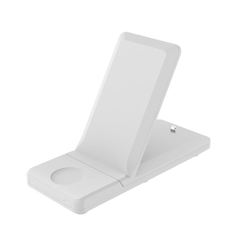 H6 3-in-1 Wireless Charger - 15W Fast Charging for iPhone, iWatch, AirPods - Foldable Stand (Black/White) eprolo
