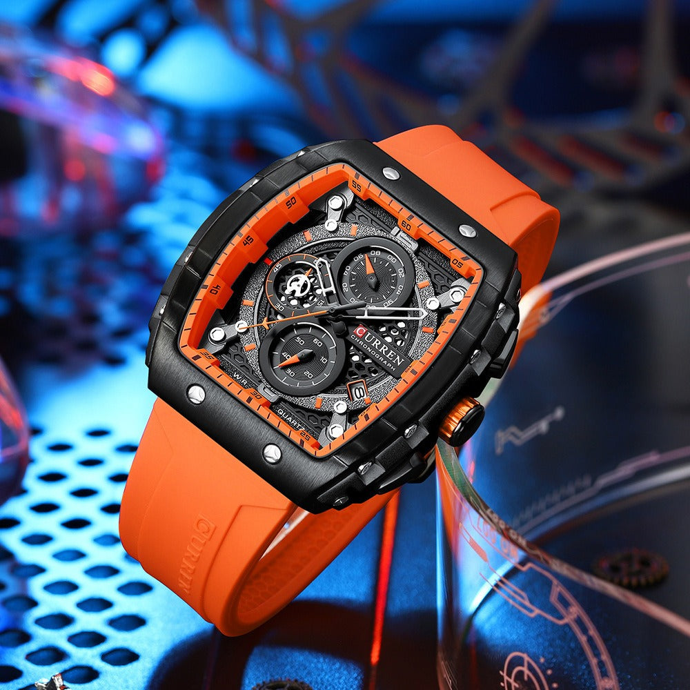 CURREN 8442 Men's Multifunctional Waterproof Chronograph Watch with Calendar & Night Light eprolo