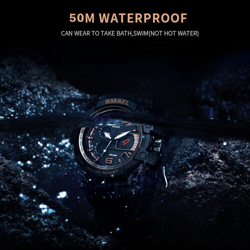 SMAEL 1509 Men's Military Sport Watch Waterproof Digital Quartz Wristwatch eprolo