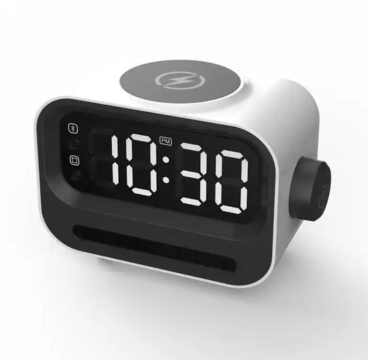 Bluetooth Alarm Clock Speaker w/ 15W Wireless Charger & RGB LED Light eprolo