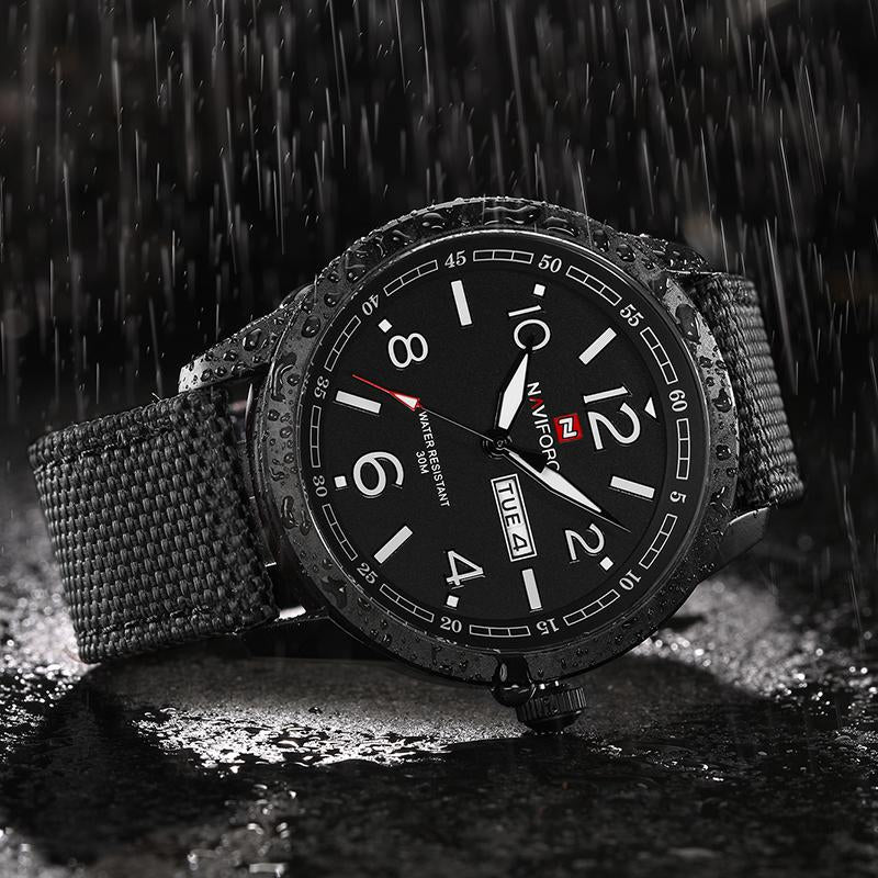 NAVIFORCE NF9101 Military Sport Watch with Date Display Nylon Strap