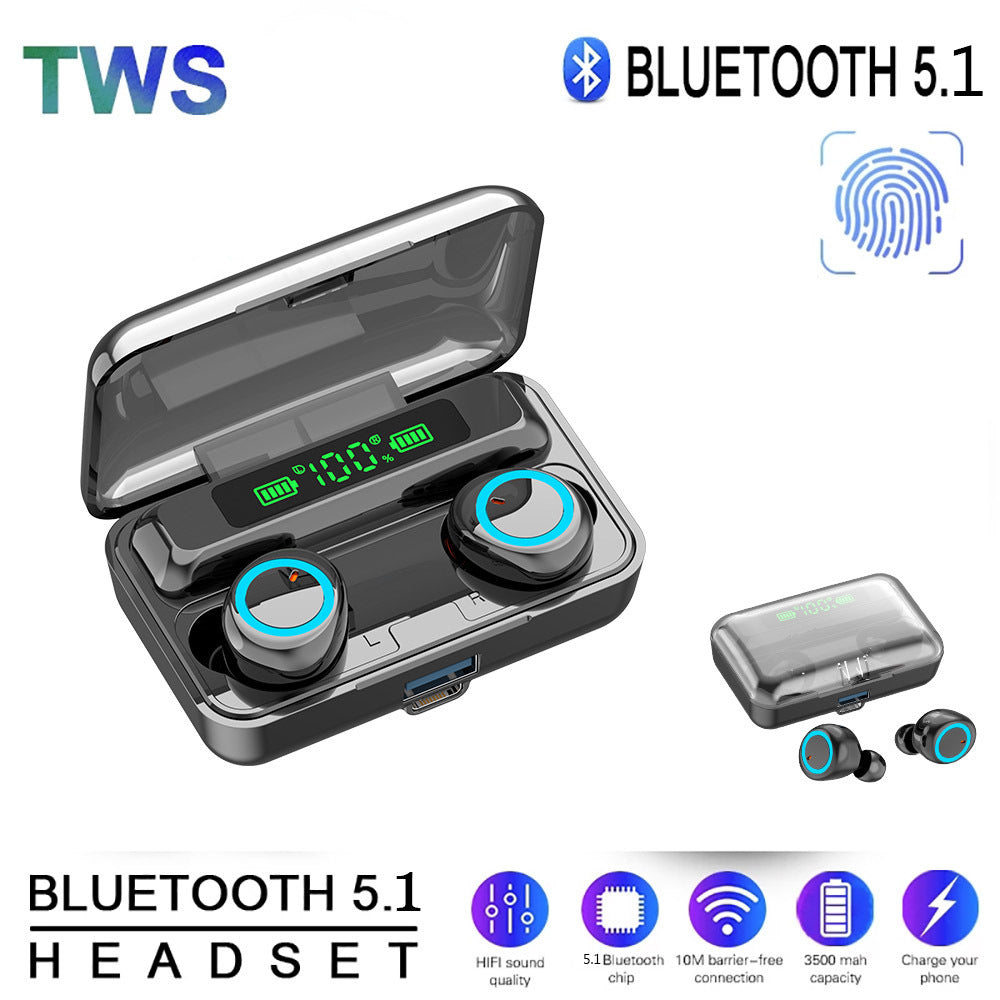 F9 Wireless TWS Bluetooth 5.1 Earbuds LED Display Power Bank Touch Control IPX7 eprolo