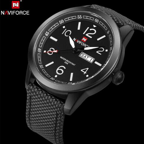 NAVIFORCE NF9101 Military Sport Watch with Date Display Nylon Strap