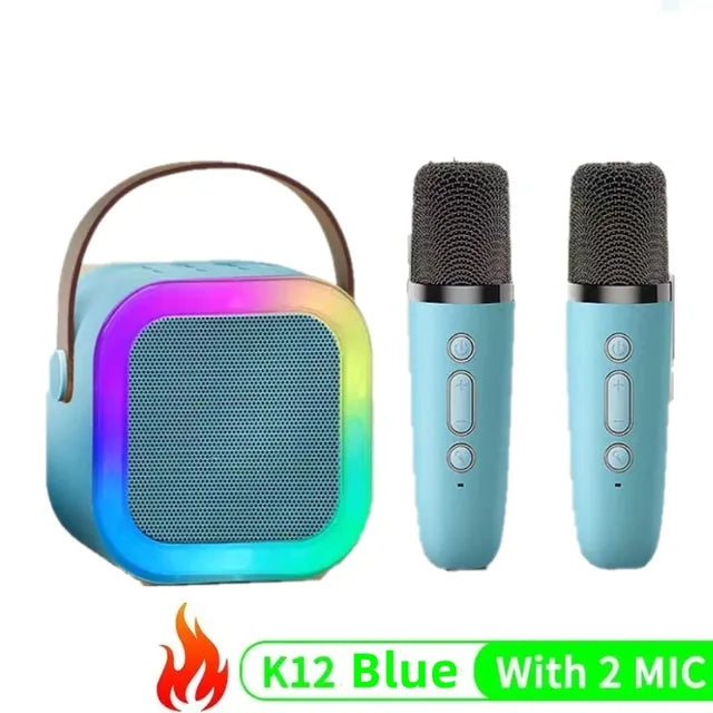 K12 Wireless Karaoke Machine Bluetooth Speaker w/ RGB LED Lights & Microphones eprolo