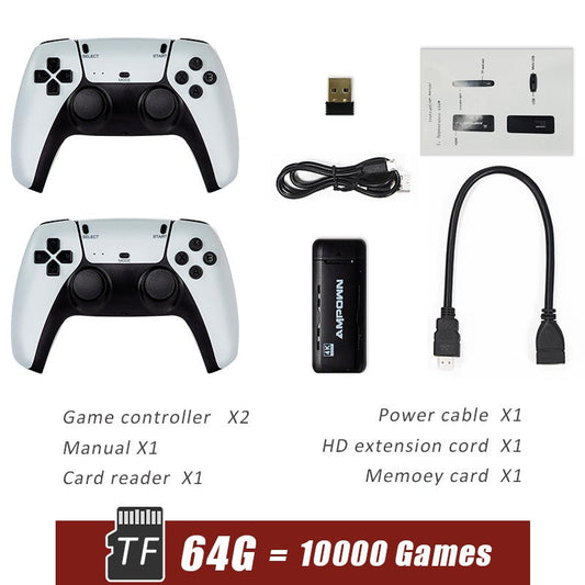 AMPOWN U9 64GB 4K Retro Game Console, 10,000+ Games & 2 Wireless Controllers eprolo