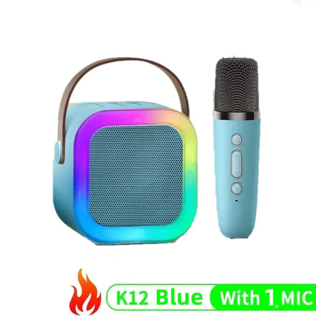 K12 Wireless Karaoke Machine Bluetooth Speaker w/ RGB LED Lights & Microphones eprolo