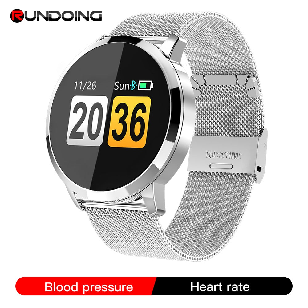 RUNDOING Q8 Smart Watch Fashion Fitness Tracker Heart Rate Monitor for Women eprolo
