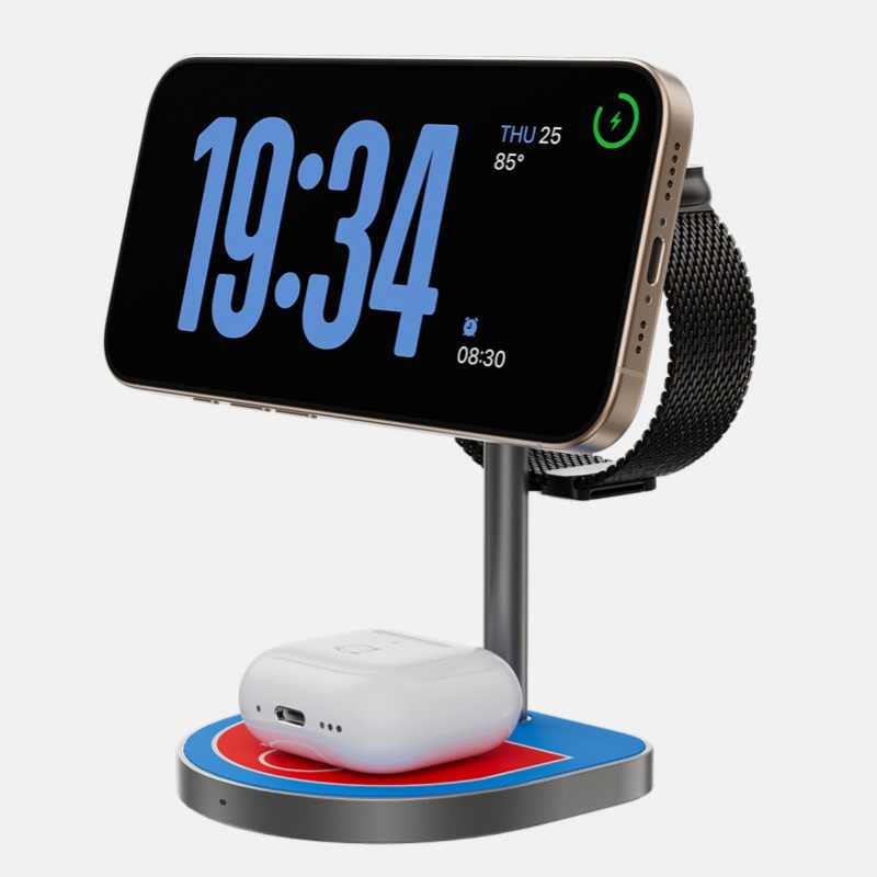 KUXIU X85 3-in-1 Magnetic Wireless Charger for Phone, Watch & Headphones - Fast Charging eprolo