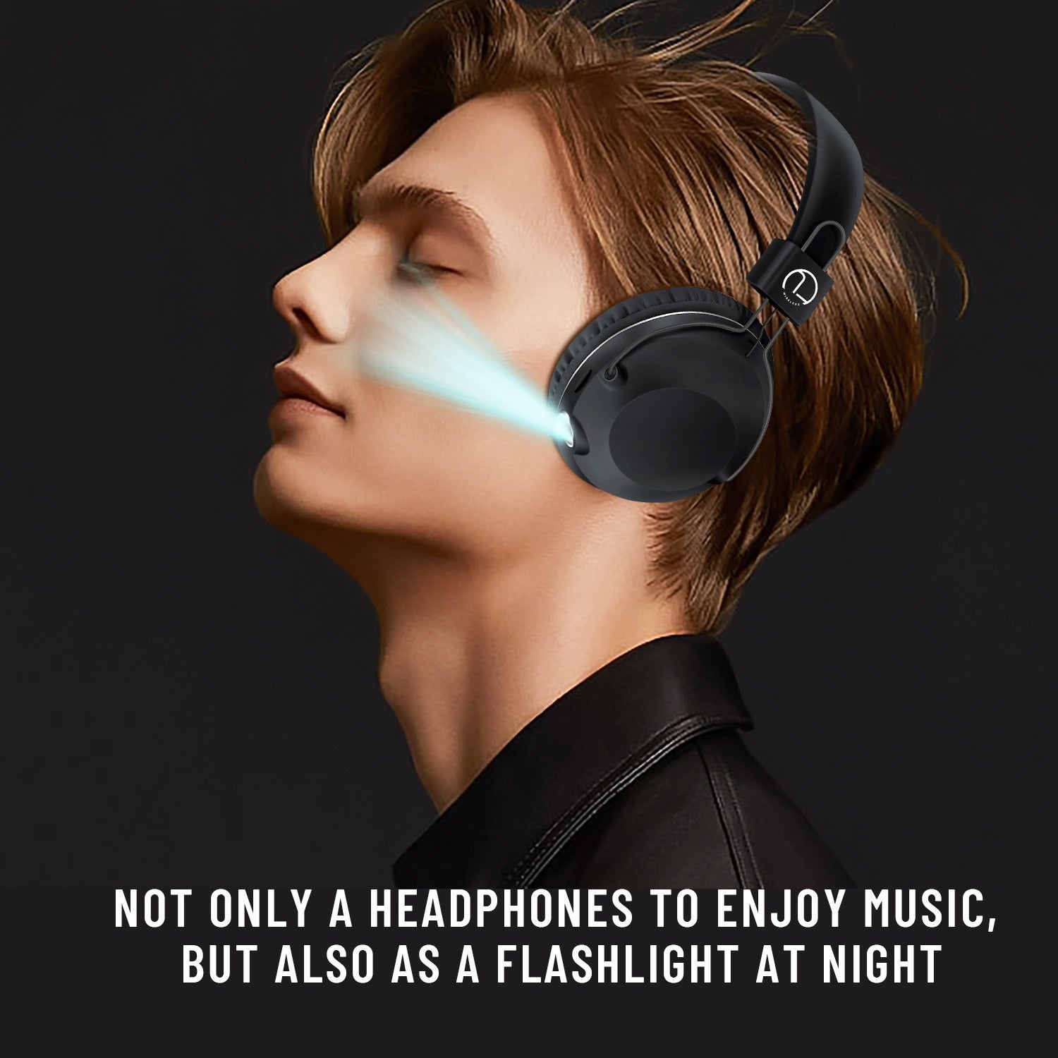 AKZ-B63 Wireless Bluetooth Headset w/ Flashlight, TF Card & AUX Support, 25H Playtime, Foldable Design eprolo