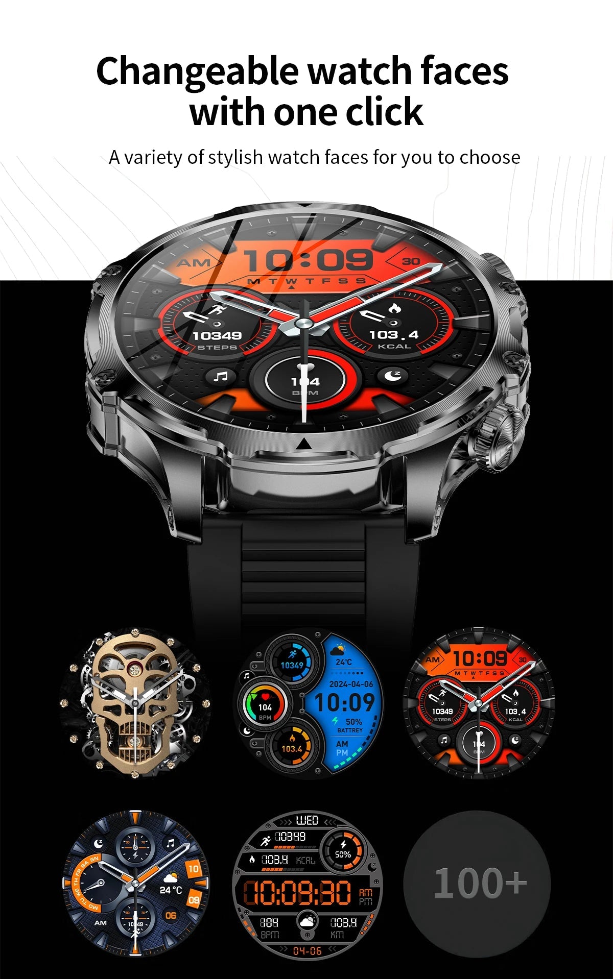 AK75 Smart Watch for Men | Outdoor Sports, BT Calling, 700mAh Battery, Waterproof eprolo