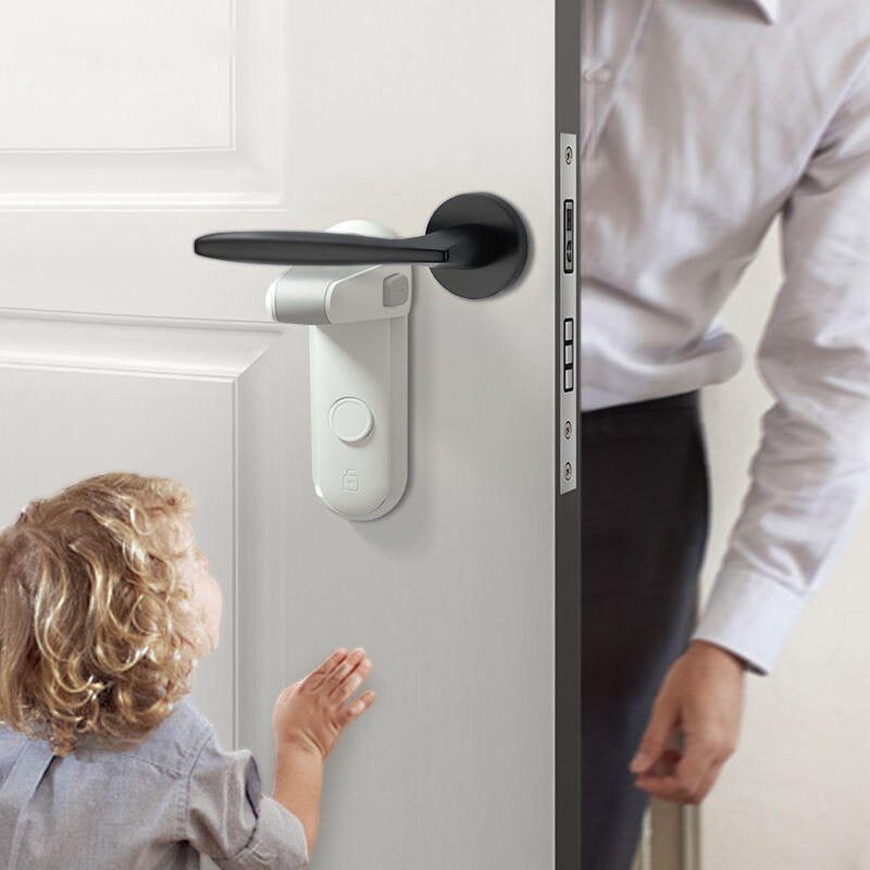 1PC Child Safety Door Handle Lock - Baby & Pet Proof, Easy Install No Drill, 3M Tape, Secure & Stylish eprolo