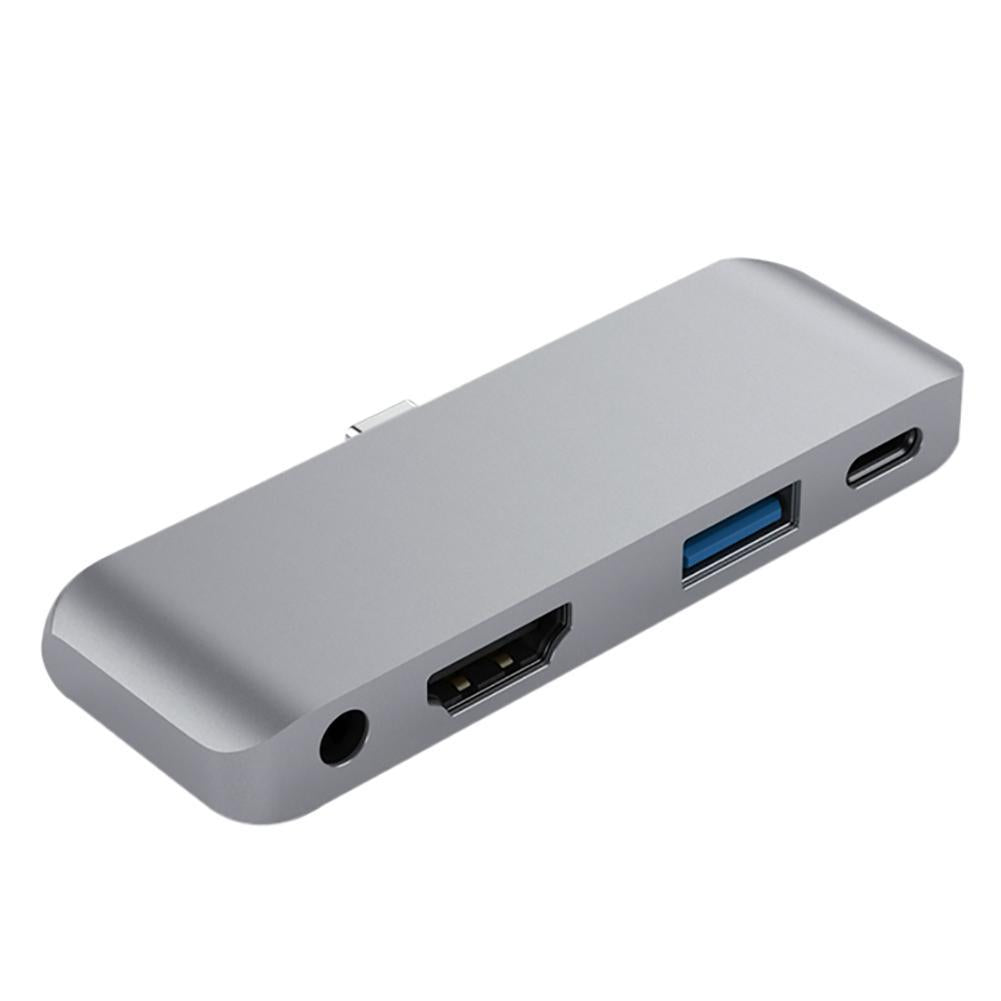 Type-C 4-in-1 Mobile Pro Hub: 4K HDMI, USB-C PD, USB-A, Audio Jack Adapter eprolo