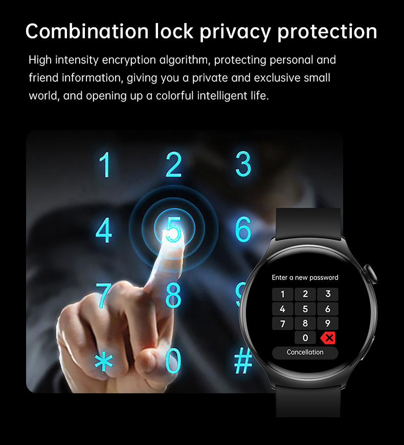 GS Watch 4 Smart Bracelet, Full‑Circle AMOLED, NFC, Health & Bluetooth Calls eprolo