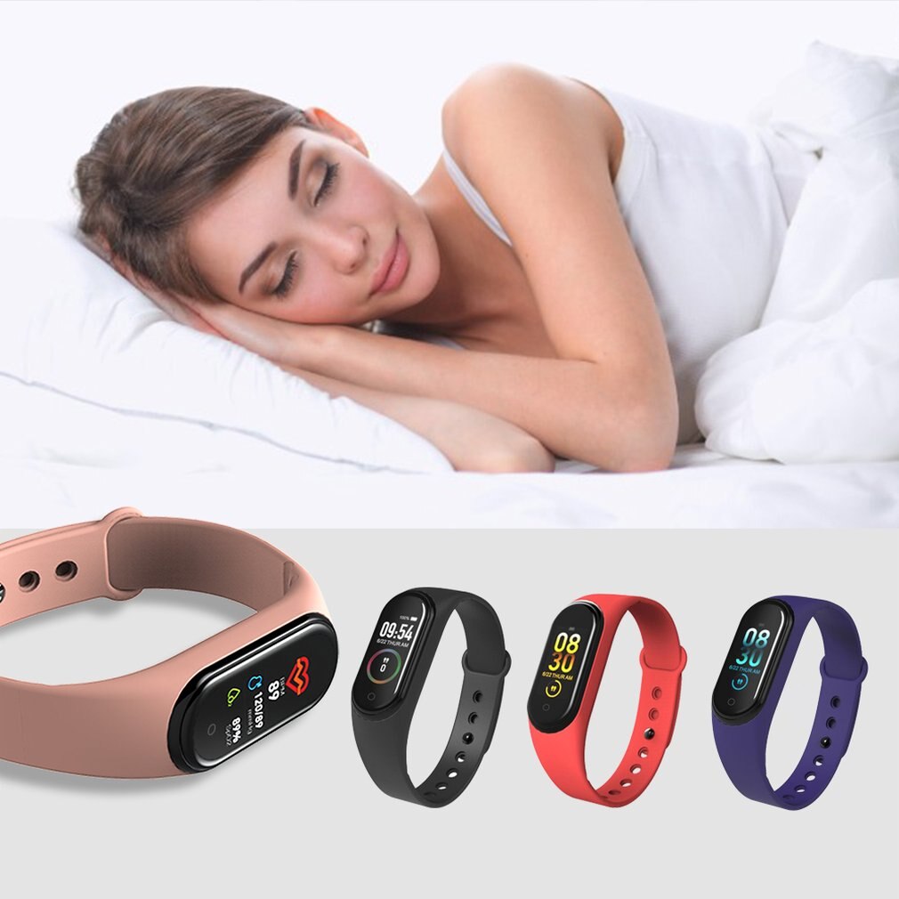 M4 Color Smart Bracelet – Heart Rate, BP/SpO₂, IP67 Waterproof, 90mAh Battery eprolo