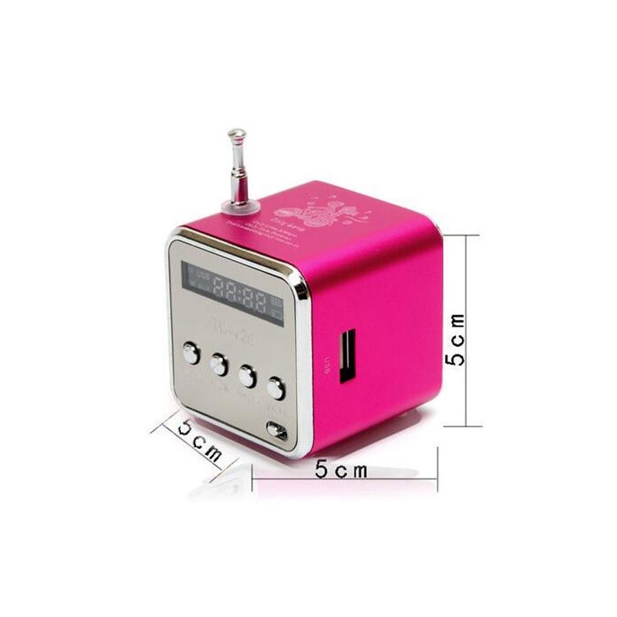 TD-V26 Mini FM Radio MP3 Digital Speaker USB TF AUX LCD Display Portable eprolo