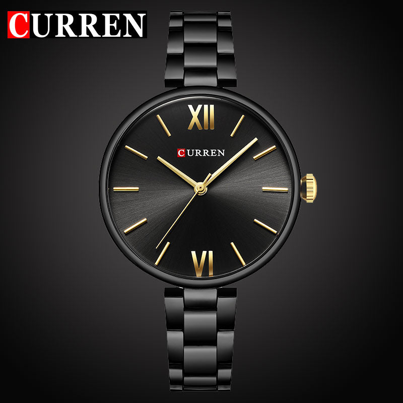 CURREN 9017 Women's Watch Quartz Fashion Stainless Steel Strap Casual Female Clock eprolo