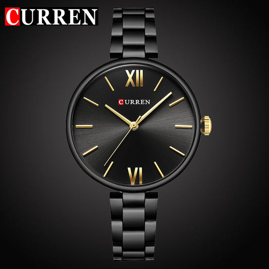 CURREN 9017 Women's Watch Quartz Fashion Stainless Steel Strap Casual Female Clock eprolo