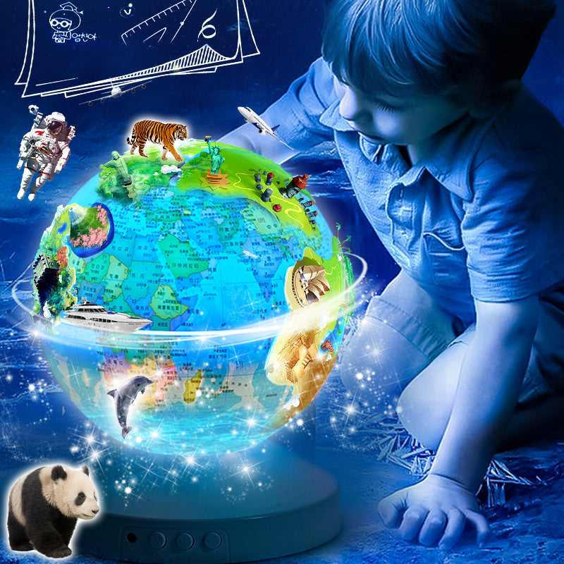 AR Globe Star Projection Lamp with Bluetooth, Music, Rotation & Rechargeable Options eprolo