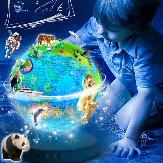 AR Globe Star Projection Lamp with Bluetooth, Music, Rotation & Rechargeable Options eprolo