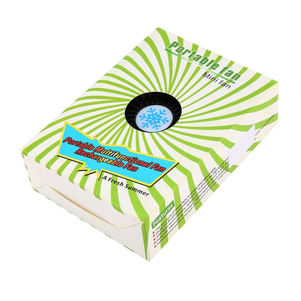 Mini Portable USB Rechargeable Fan - 4-inch 3 Speed Modes, LED Light, Desktop Cooler for Home, Office, Student eprolo