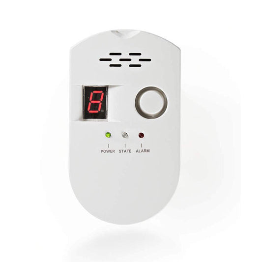 LPG Gas Leak Detector Alarm Sensor with Digital Display 110–240V Wall Mount eprolo
