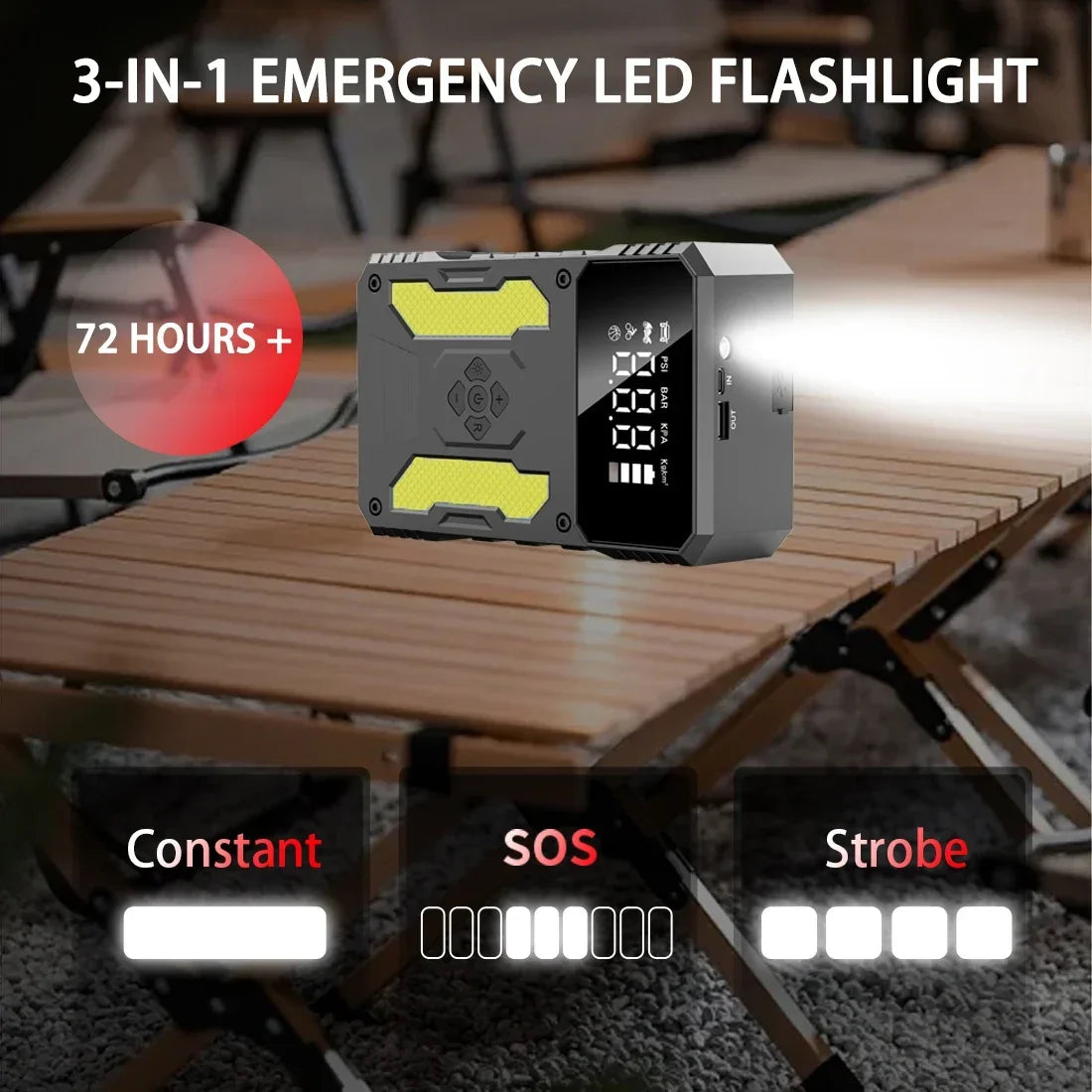 A22 Car Jump Starter with Air Compressor, Power Bank, 12V Battery Booster eprolo