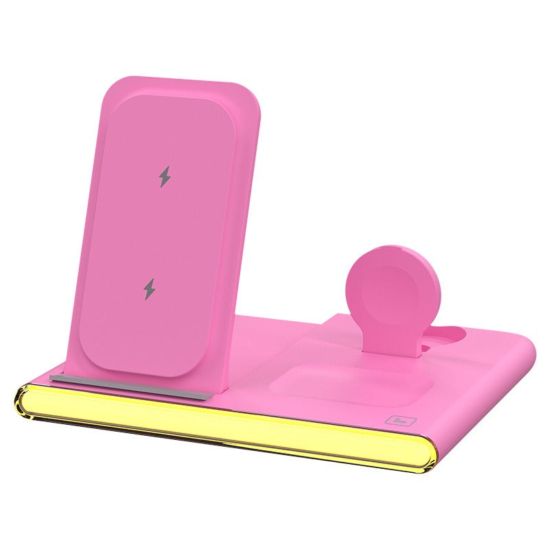4-in-1 Wireless Charging Station, 3-in-1 15W Magnetic Charger for iPhone Samsung with Night Light eprolo