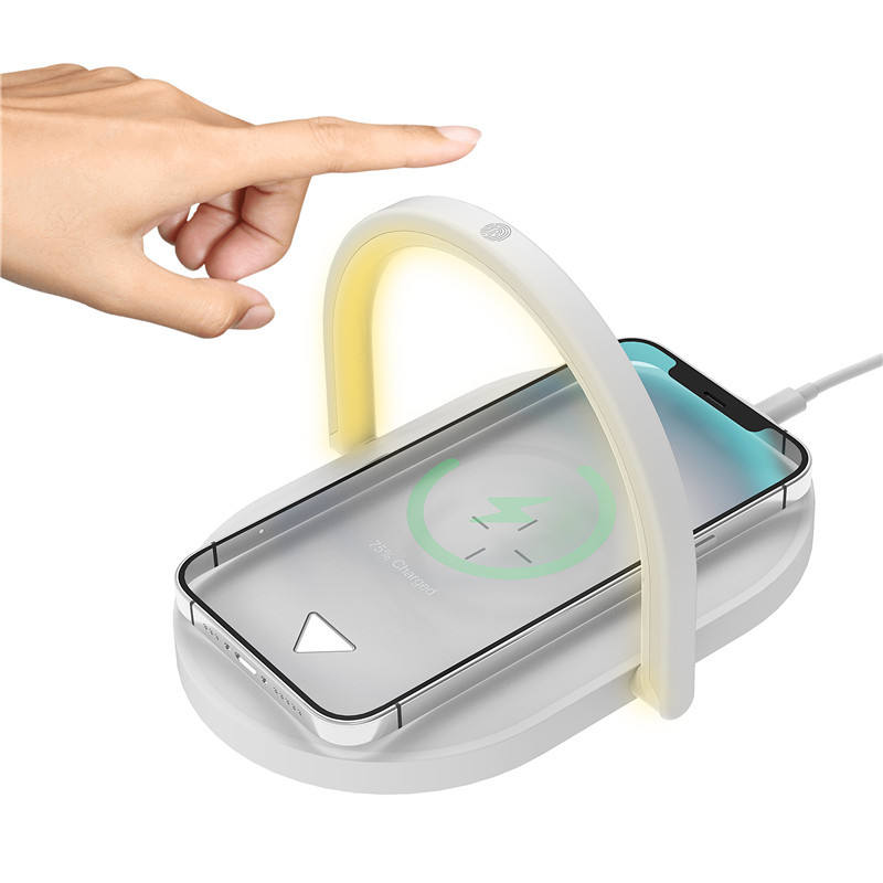 3-in-1 15W Wireless Charger Lamp with Phone Stand and Night Light eprolo