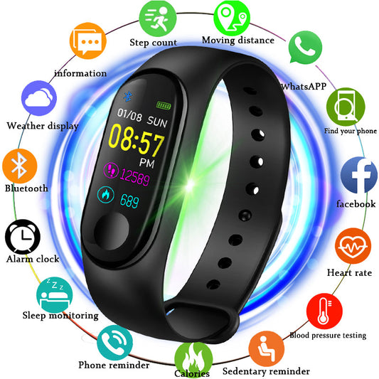 M3 Sports Smartwatch, Heart Rate & Blood Pressure Monitor, Fitness Tracker eprolo