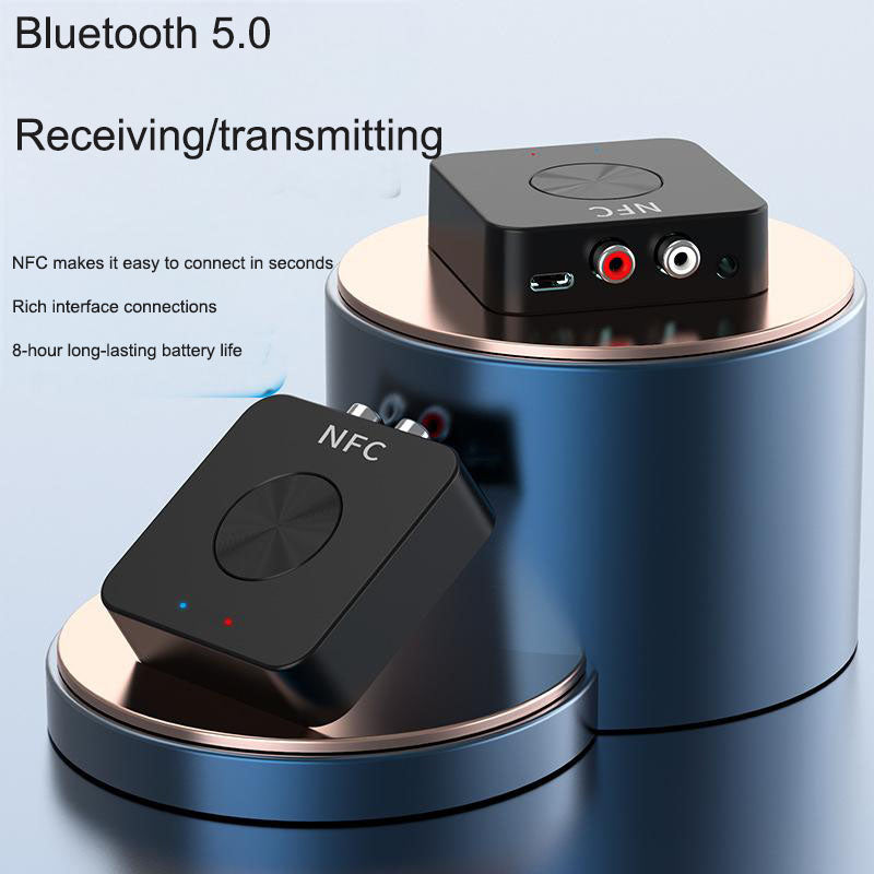 2-in-1 Bluetooth 5.0 Receiver & Transmitter with RCA/AUX, NFC, 15M Range, 8H Battery eprolo