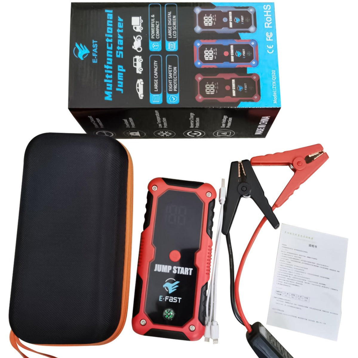 ZYX-Q520 Portable Jump Starter & Power Bank 20000mAh Emergency Booster eprolo