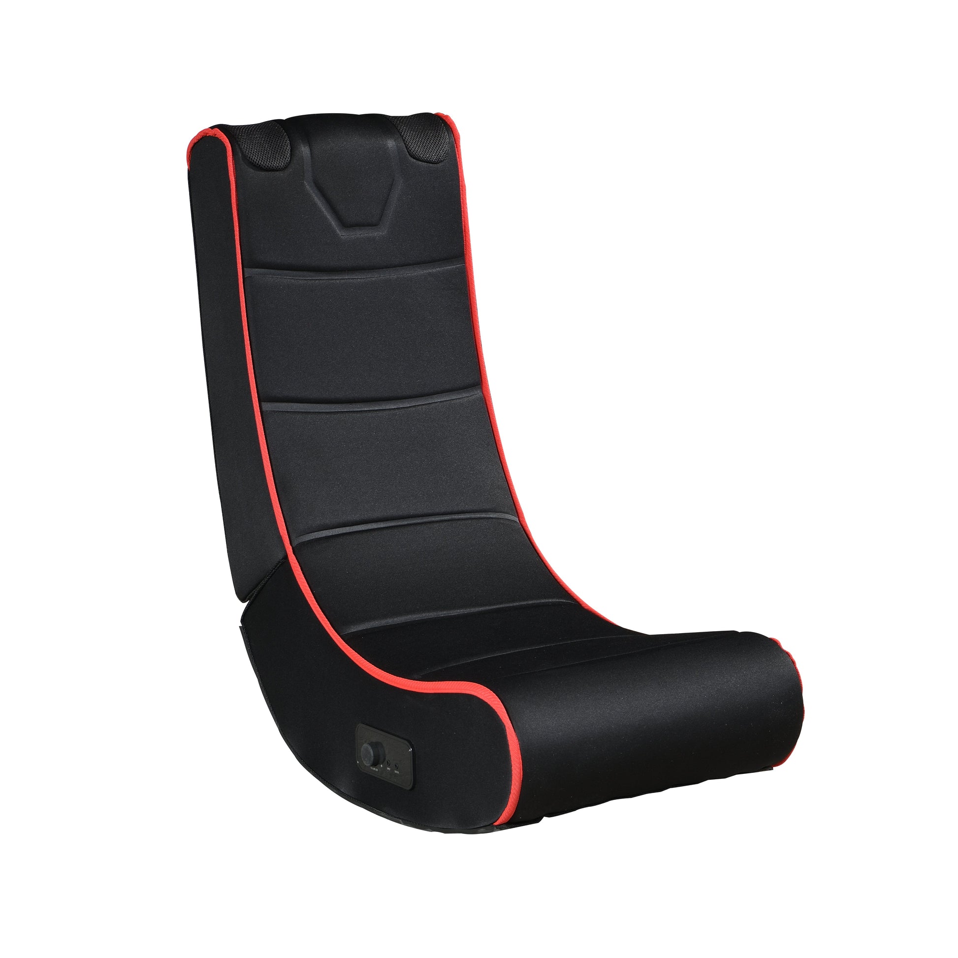 Foldable Gaming Chair w/ Bluetooth Speakers, Black/Red, Compatible w/ Consoles eprolo