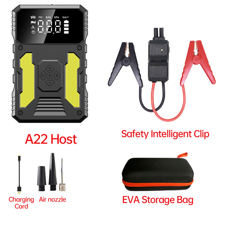 A22 Car Jump Starter with Air Compressor, Power Bank, 12V Battery Booster eprolo
