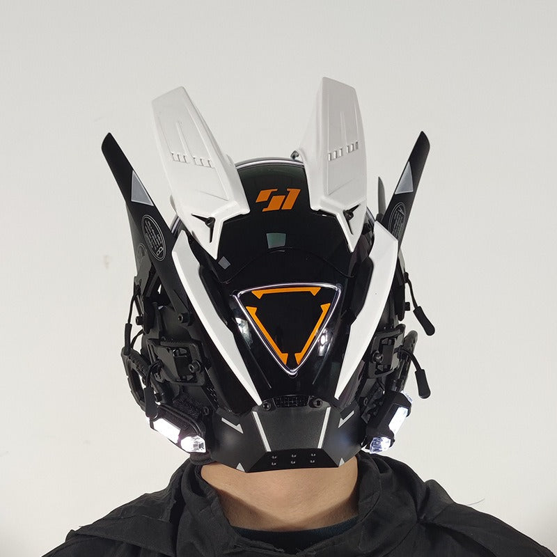 Cyberpunk LED Mask with Wings and Lights for Festivals, Cosplay, Holidays eprolo