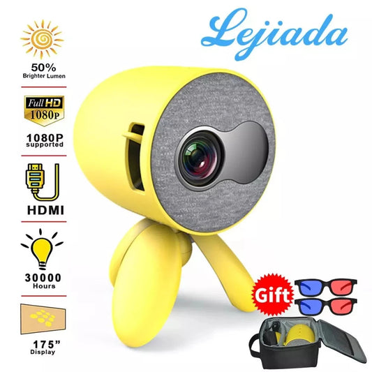 LEJIADA YG220 Mini Projector Portable HDMI USB HD Video Player Kids Gift eprolo